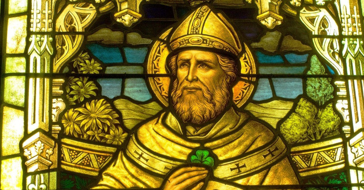 st patrick stained glass mural, st. patrick's day quotes and blessings